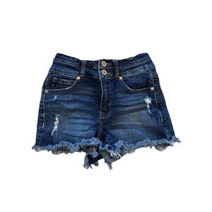 KanCan Women's Blue Jeans Girls shorts shorts Size 23 Double Snap Waist